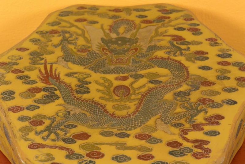 Chinesische Antike Box Hand graviert Große Drache 2