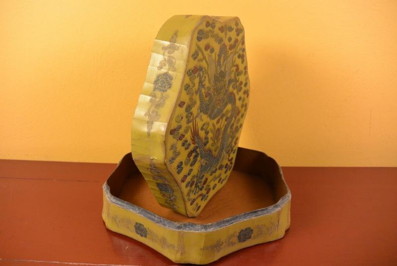 Chinesische Antike Box Hand graviert Große Drache 5