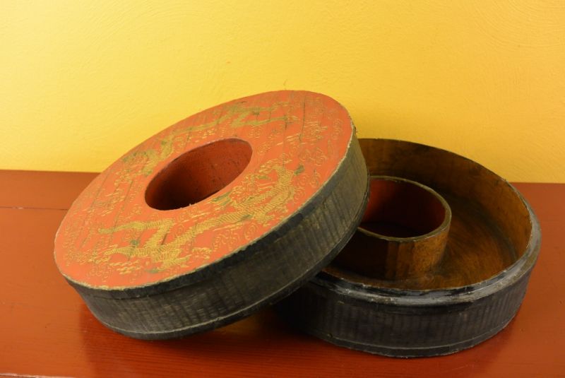 Chinesische Antike Box Hand graviert Halsketten 4