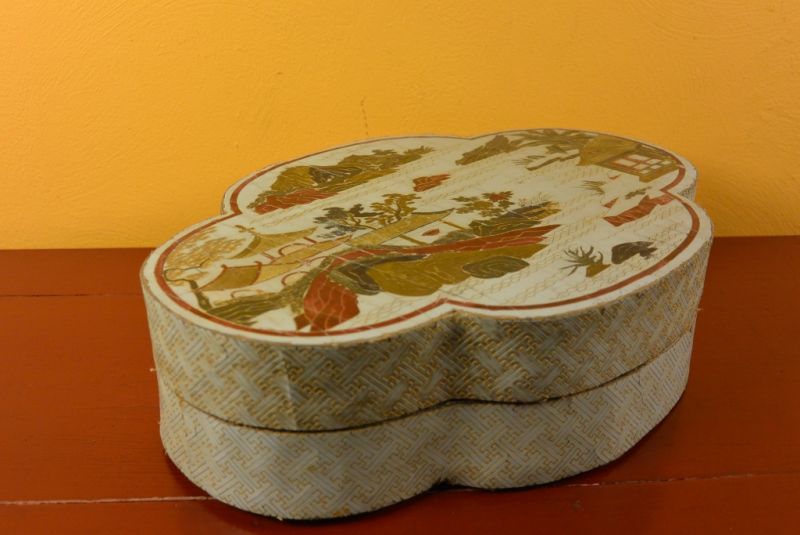 Chinesische Antike Box Hand graviert Wolke 4