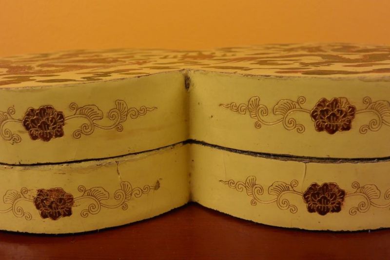Chinesische Antike Box Hand graviert - Zwei Drachen 2