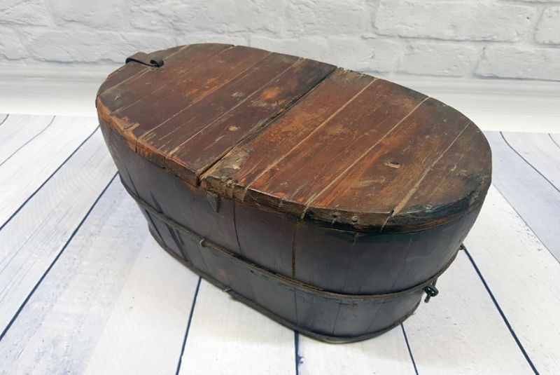 Chinesische Antike Box Kiste für den Transport von Reis 3