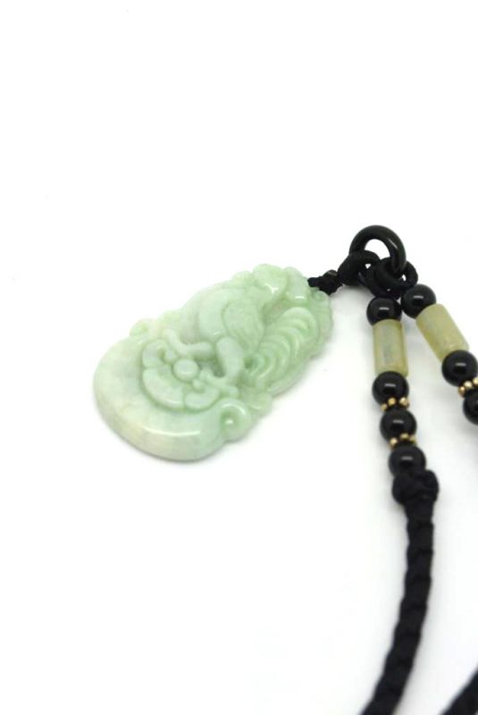 Chinesische Astrologie Jade Anhänger Hahn 4