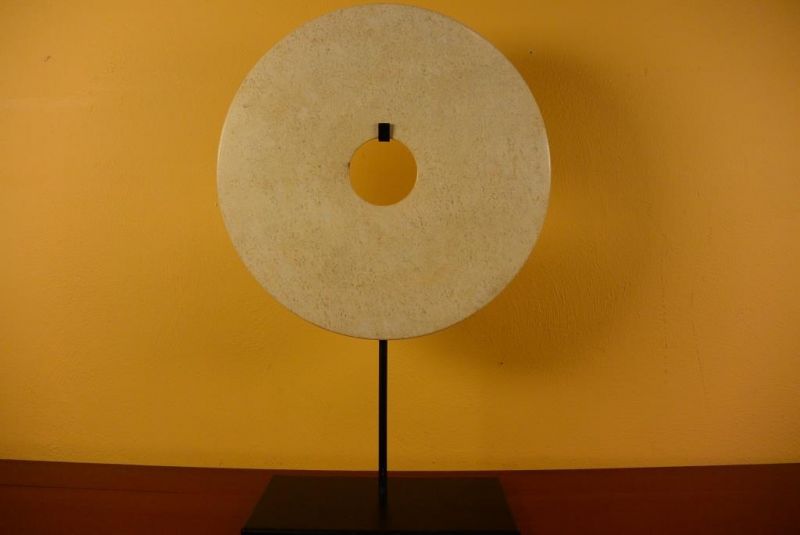 Chinesische Bi-Scheibe - 25cm - Jade geäderten 2