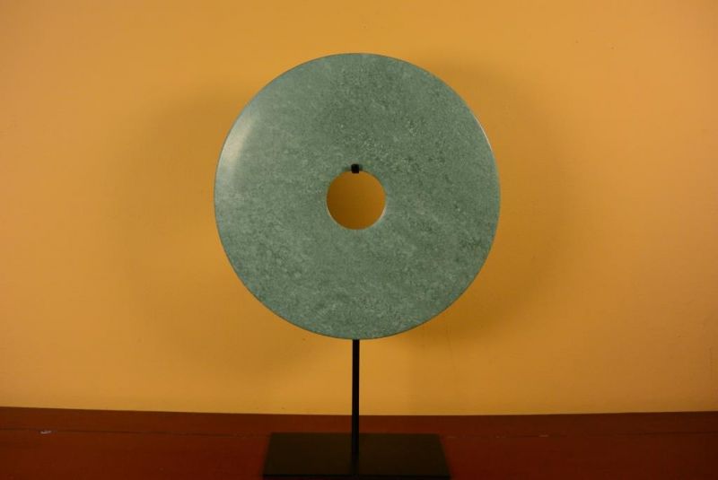 Chinesische Bi-Scheibe - 30cm - Jade Grün 2