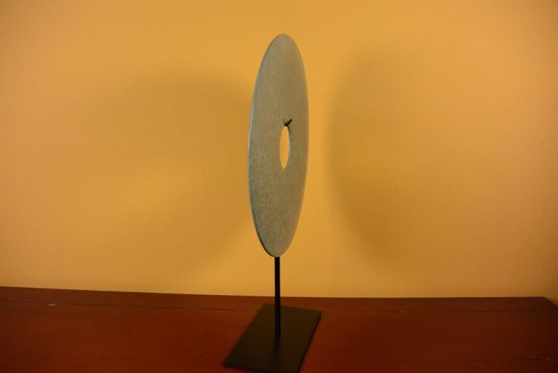 Chinesische Bi-Scheibe - 30cm - Jade Grün 4