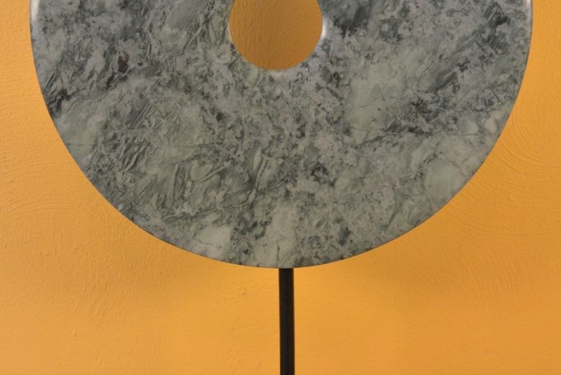 Chinesische Bi-Scheibe Jade Grau 3
