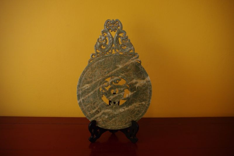 Chinesische Bi Scheiben Grün und Weiss 4