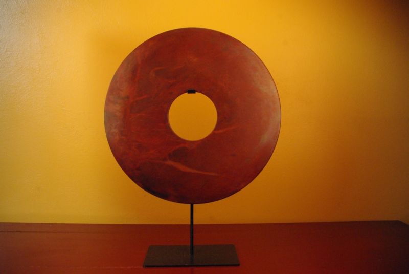 Chinesische Bi Scheiben Rote Jade 2