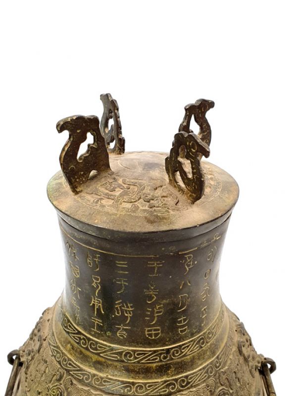 Große runde Bronzebox - China 2