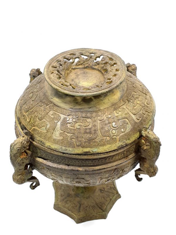 Chinesische Bronzebox - Bedeckter Parfümbrenner 2