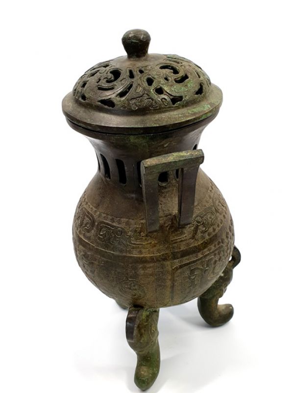 Chinesische Bronzebox - Tempel Räuchergefäß 3