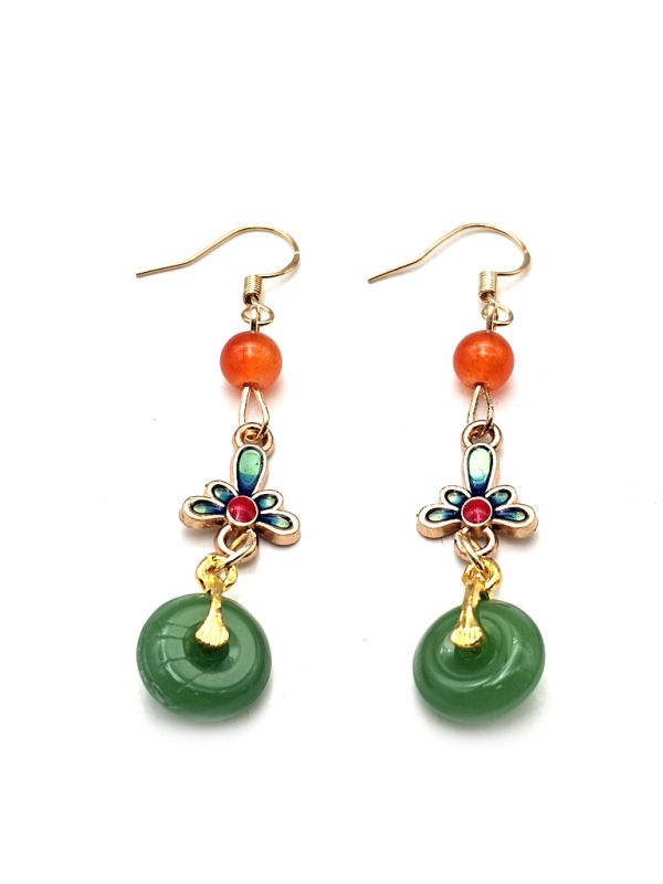 Chinesische Emaille-Ohrringe - Cloisonné 2