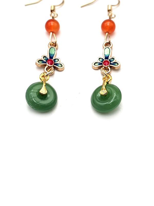 Chinesische Emaille-Ohrringe - Cloisonné 3