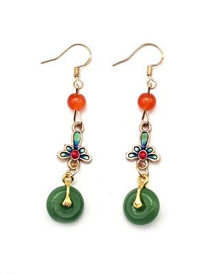 Chinesische Emaille-Ohrringe - Cloisonné