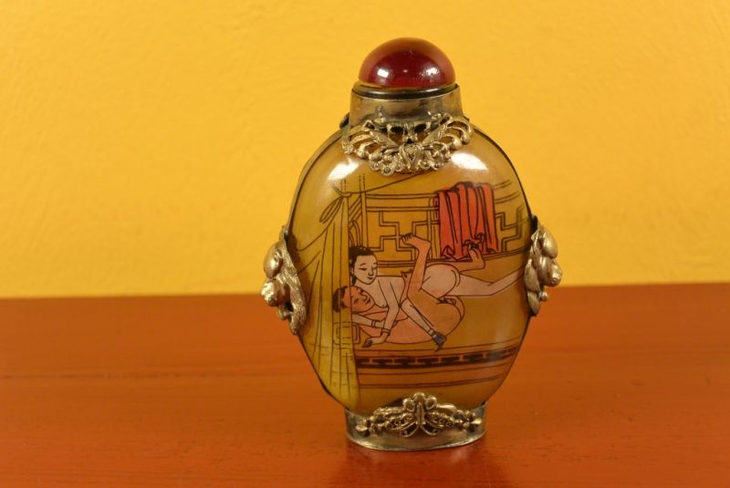 Chinesische erotische Schnupftabakflasche Kamasutra 3
