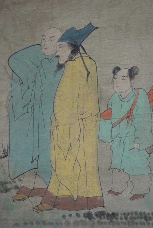 Chinesische Gemälde Kakemono 3 Bauern 5