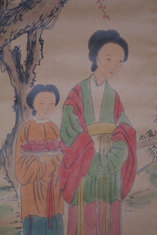 Chinesische Gemälde Kakemono 3 Frauen 4