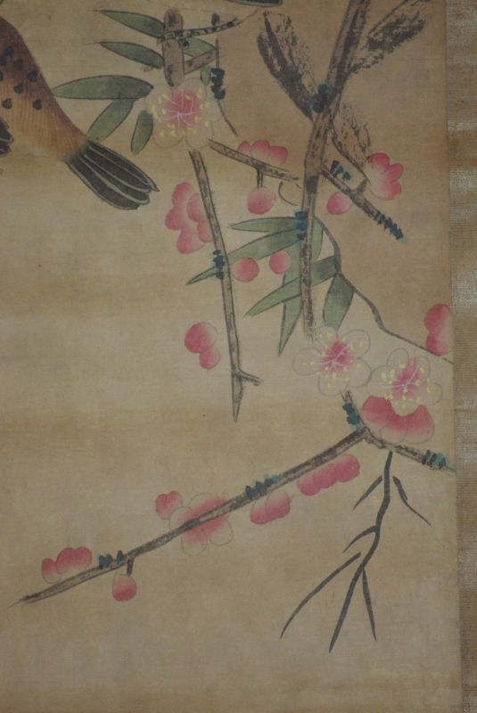 Chinesische Gemälde Kakemono 3 Vögel 5