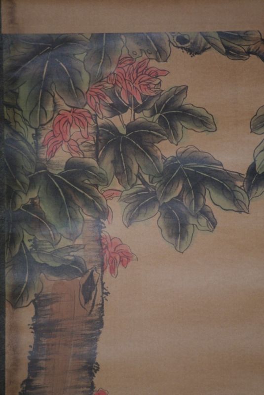 Chinesische Gemälde Kakemono 5 Vögel 5