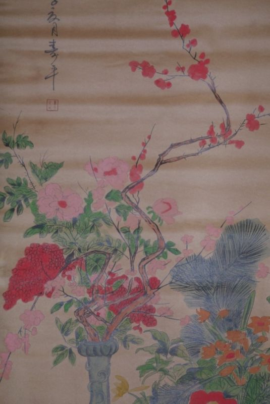 Chinesische Gemälde Kakemono Blumensträusse 3