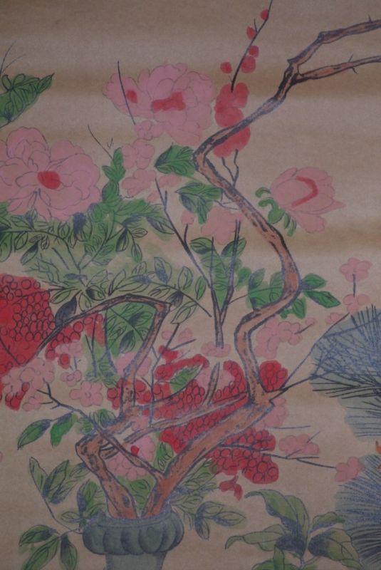 Chinesische Gemälde Kakemono Blumensträusse 5