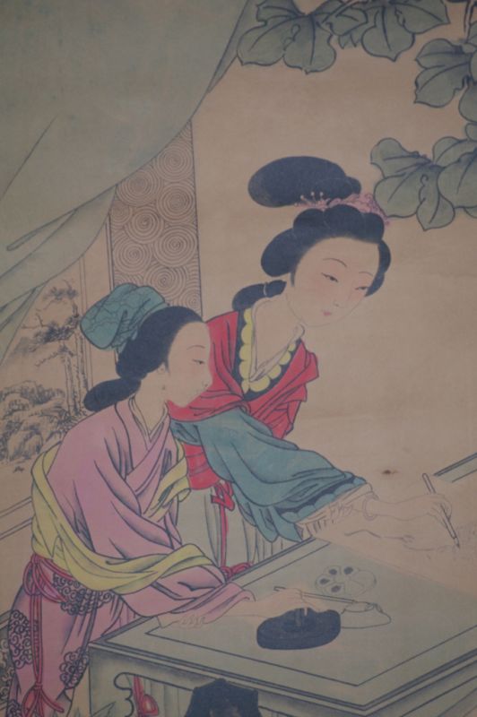 Chinesische Gemälde Kakemono Chinesische Kalligraphie - Frauen 3