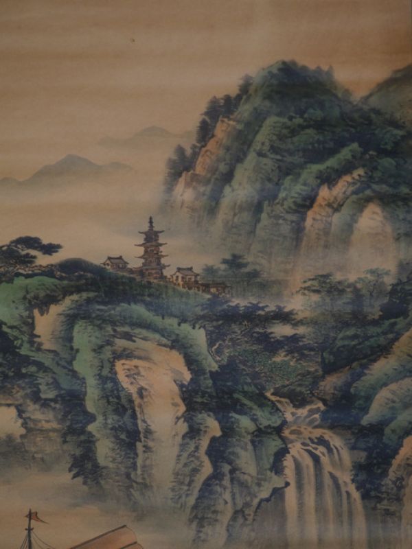 Chinesische Gemälde Kakemono Chinesisches Boot 3