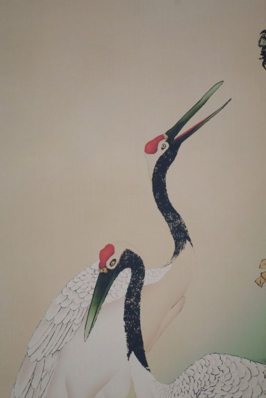 Chinesische Gemälde Kakemono Crane 4