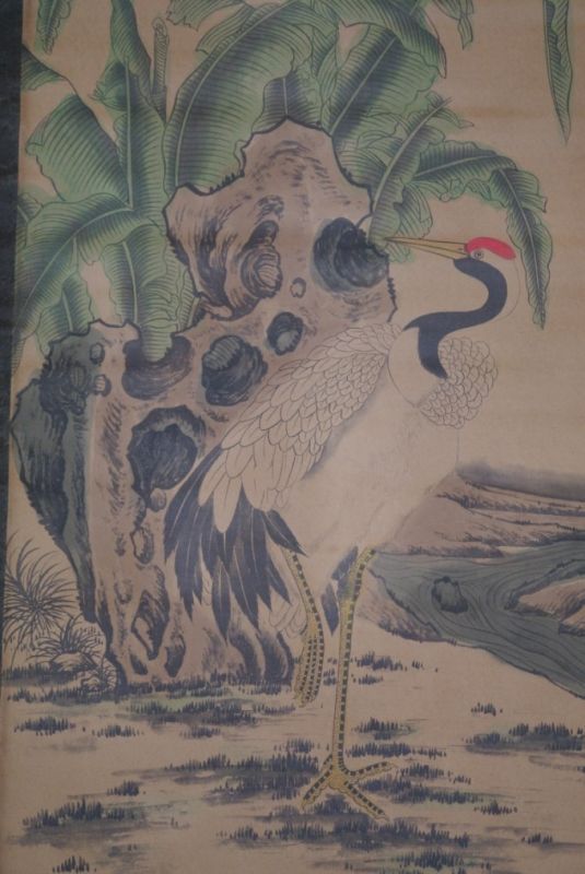 Chinesische Gemälde Kakemono Crane 2