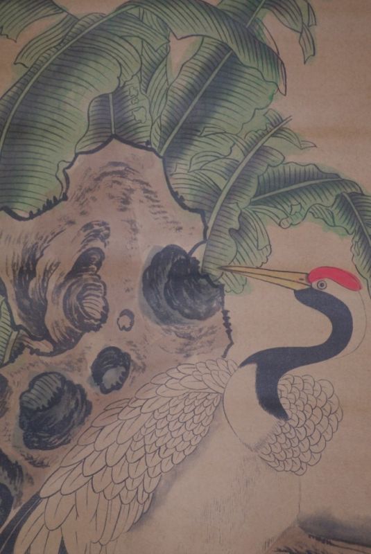 Chinesische Gemälde Kakemono Crane 3