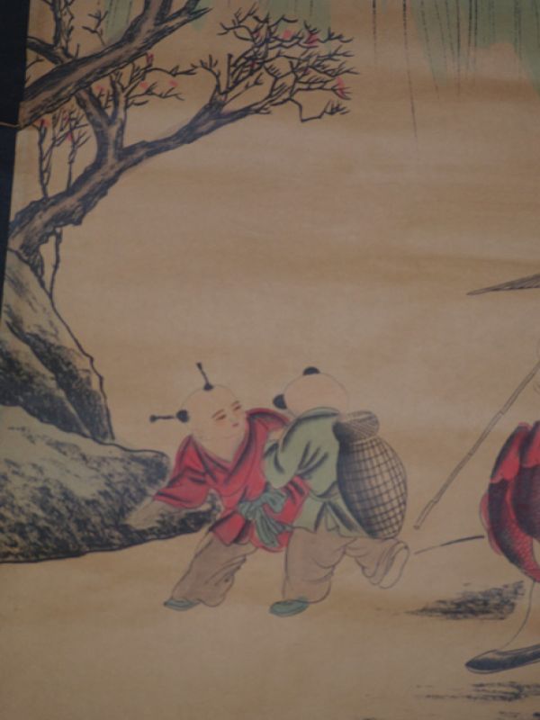 Chinesische Gemälde Kakemono Der Fischer 5