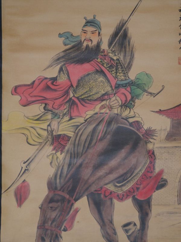 Chinesische Gemälde Kakemono Der Reiter 2