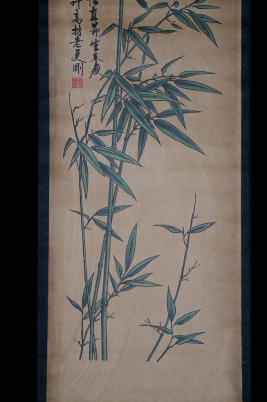 Chinesische Gemälde Kakemono Die Vögel im Bambus 3