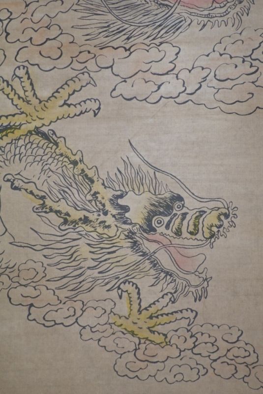 Chinesische Gemälde Kakemono Drachen 4