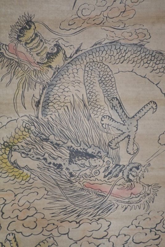 Chinesische Gemälde Kakemono Drachen 5