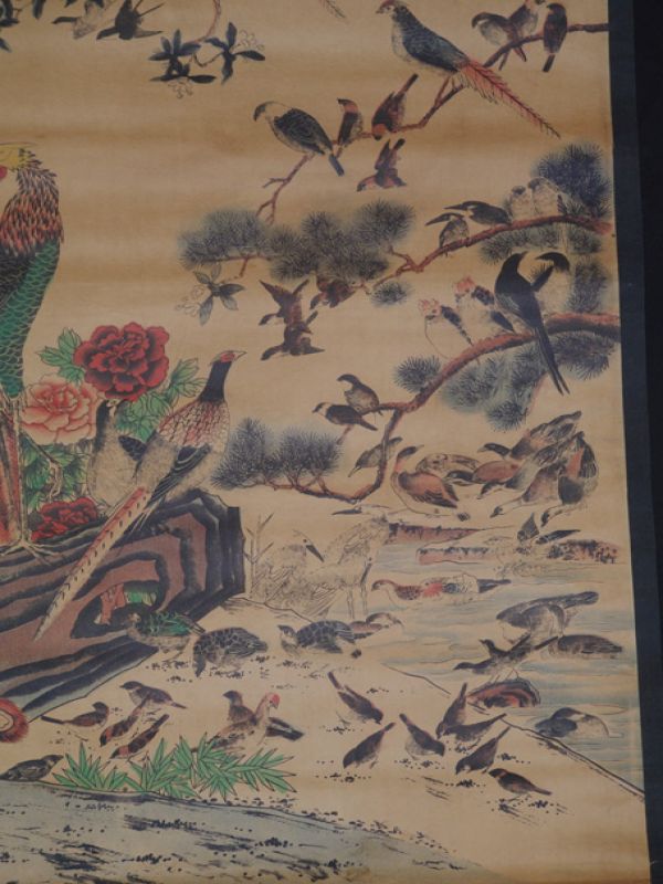Chinesische Gemälde Kakemono Fasane 4