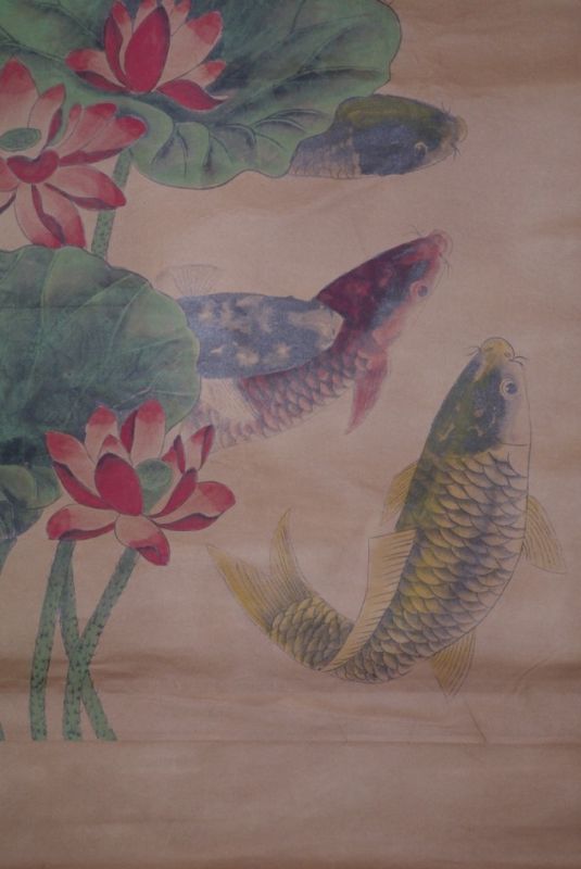 Chinesische Gemälde Kakemono Fische 4