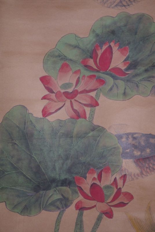 Chinesische Gemälde Kakemono Fische 5