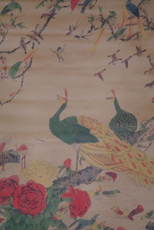 Chinesische Gemälde Kakemono Paar Fasane 2