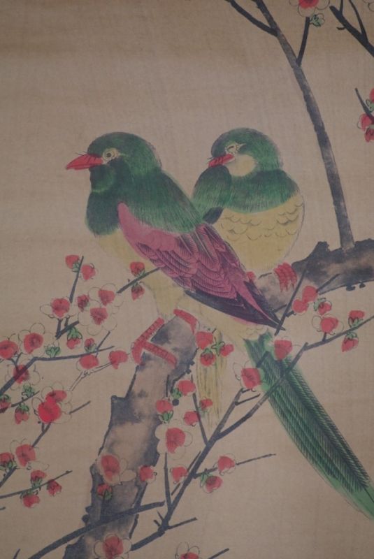 Chinesische Gemälde Kakemono Paar Vögel 4