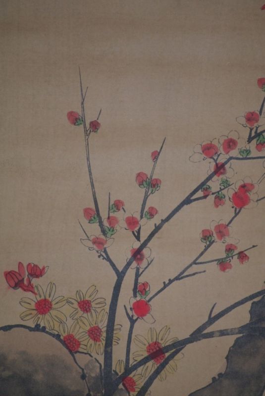 Chinesische Gemälde Kakemono Paar Vögel 5