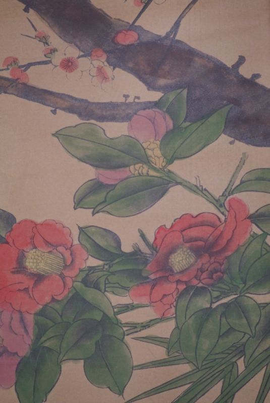 Chinesische Gemälde Kakemono Papagei 3