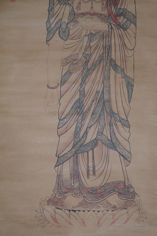 Chinesische Gemälde Kakemono Stehender Buddha 3