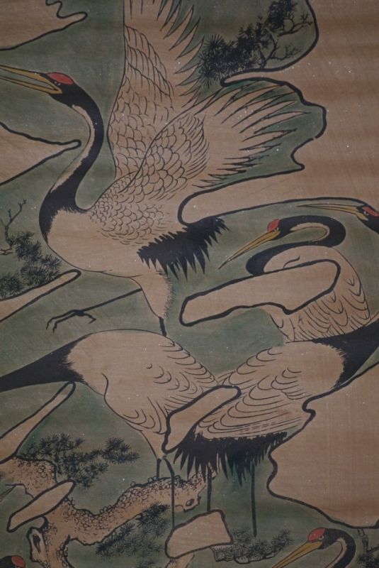 Chinesische Gemälde Kakemono Störche Glück 4