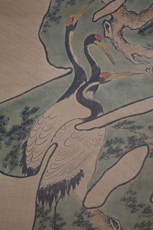 Chinesische Gemälde Kakemono Störche Glück 5