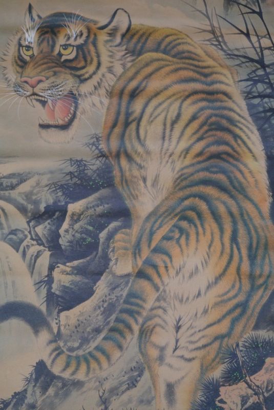 Chinesische Gemälde Kakemono Tiger 2 4