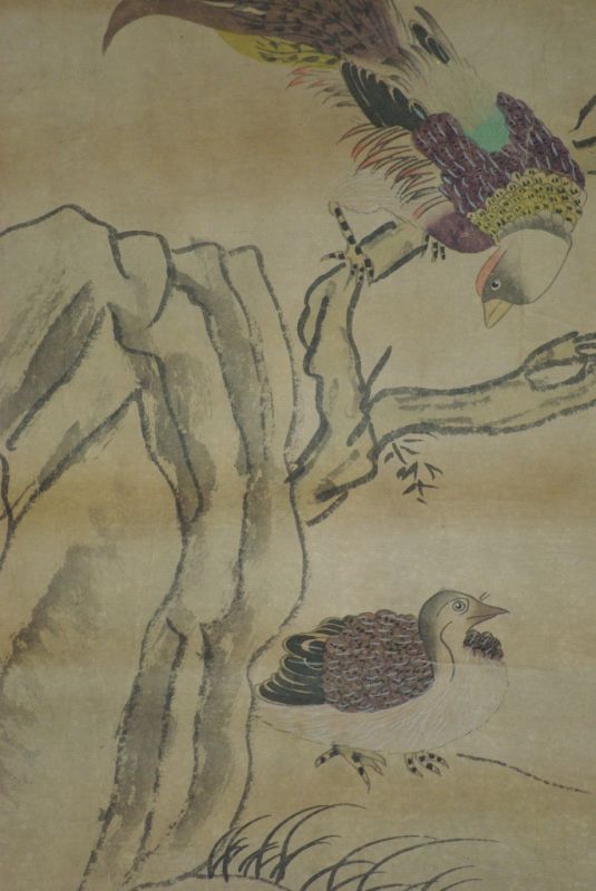 Chinesische Gemälde Kakemono Vögel 5