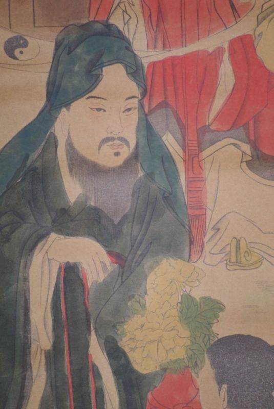 Chinesische Gemälde Kakemono Weise alte Mann 4