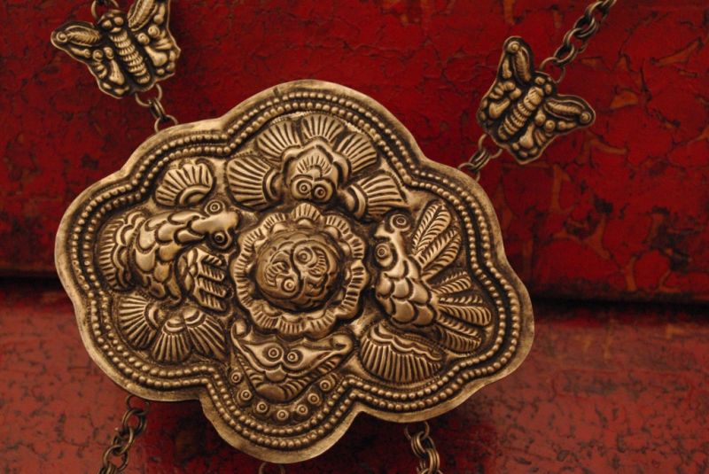Chinesische Glocke aus Kupfer und Silber 4